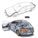 4 Front & 4 Rear Car Parking Sensor LCD Display Monitor Reverse View Buzzer Alarm Detector System