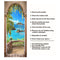 3D Sea Balcony Arch Door Wall Sticker Self-adhesive Mural Photo Wall Decal
