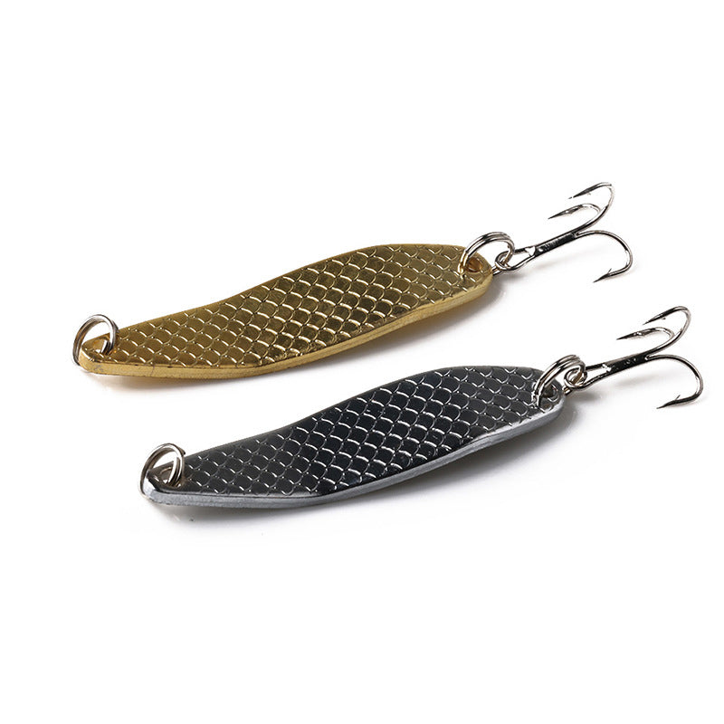 ZANLURE 10pcs/set Metal Sequins Fishing Lure Spoon Bait Set Treble Hooks With Box Fishing Tackle