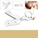 Ergonomic Manual Straight Razor Portable Stainless Steel Eyebrow Trimmer