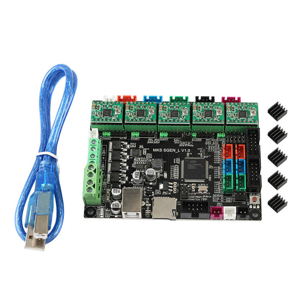 MKS SGen-L 32-Bit ARM Mainboard + 5Pcs A4988 Stepper Driver Kit for 3D Printer Support Reprap/Marlin2.0