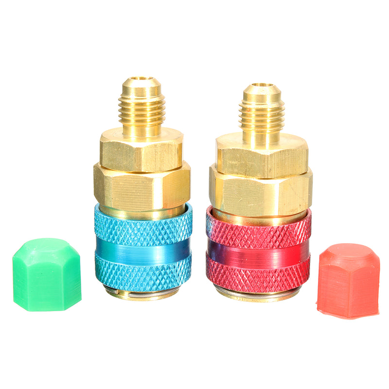 A/C R134A R12 Quick Connector Adapter Coupler Auto Manifold Gauge Low/High HVAC