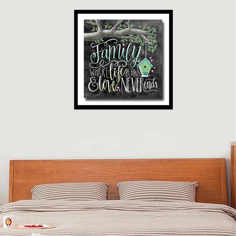 5D Diamond Painting Home Decorations Chalkboard Drawing Family Chalk Handwork