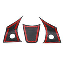 Wheel Steering Panel Covers Trim Carbon Fiber For Tesla Model 3 2017-2019