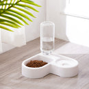 Two in One Automatic Dog Cat Pet Bowl Water Dispenser Food Feeder Set in Corner