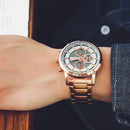 OCHSTIN GQ085 Waterproof Full Steel Men Wrist Watch Business Style Date Display Quartz Watch