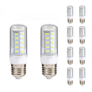 ZX E27 5W 36 SMD 5730 LED Light Pure White Warm White Cover Corn Bulb AC110V AC220V