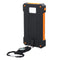 LED Compass Waterproof 6000mAh 2 USB Portable Solar Battery Charger Solar Power Bank Climbing Hook