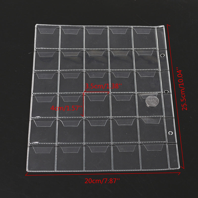 10Pcs Plastic Coin Holders Collection Storage Money Album Cases 30 Sections