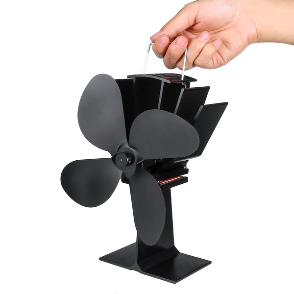 1100rpm Heat Powered Stove Fan Low Noise Wood Log Burner Fireplace Eco Friendly Fan No Battery No Electricity