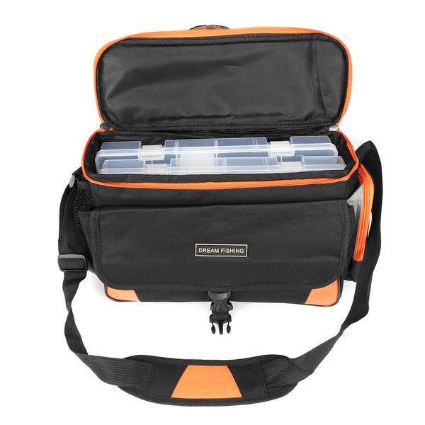 Fishing Bag Waterproof 1200D Oxford Fishing Tackle Bag Portable Shoulder Bag