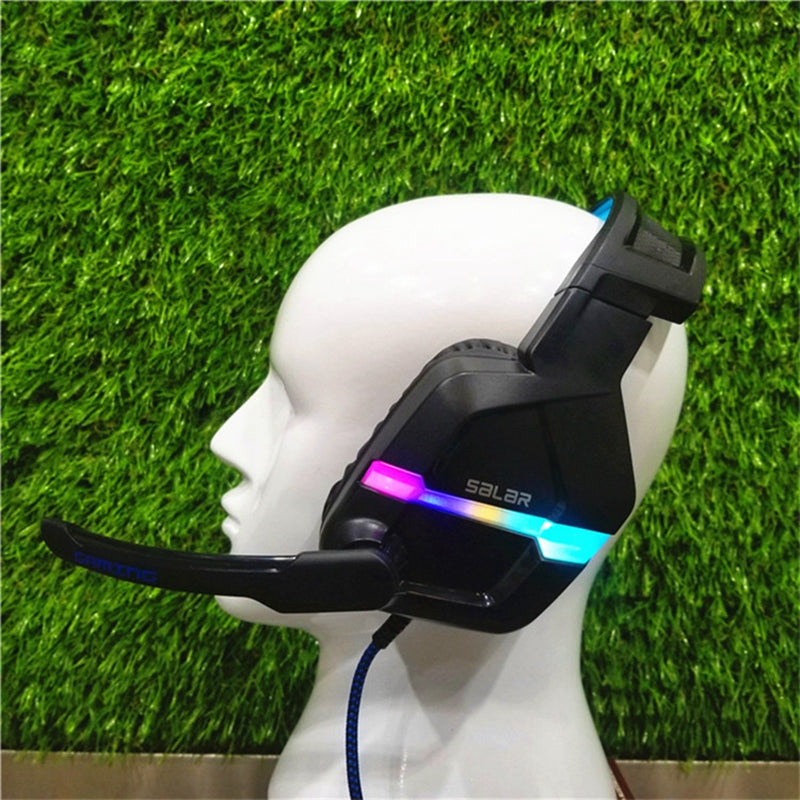 KX901 3.5mm + USB Wired Gaming Headphone LED Backlight Headset Stereo Deep Bass With Microphone for Computer Profession Gamer