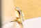 Titanium Steel Gold-plated Perimeter Crystal Stick Diamond Ring