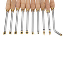 Drillpro Wood Turning Tool Wood Handle with Titanium Coated Wood Carbide Insert Cutter Round Shank Woodworking Tool