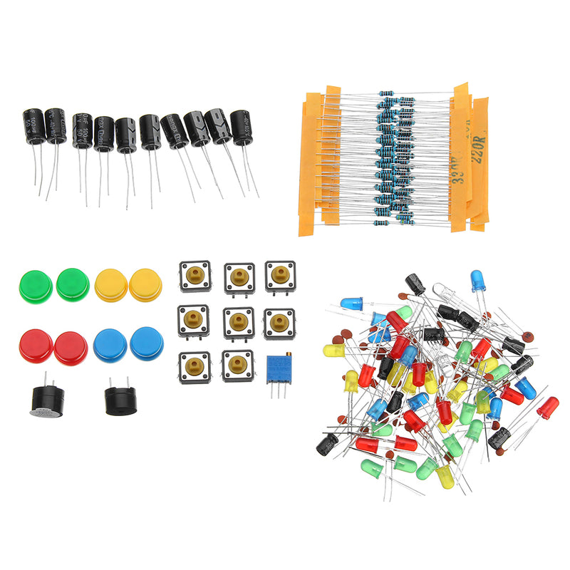 Starter Kit Resistor LED Capacitor Jumper Wires Breadboard Resistor Kit With Retail Box For  DIY Kit