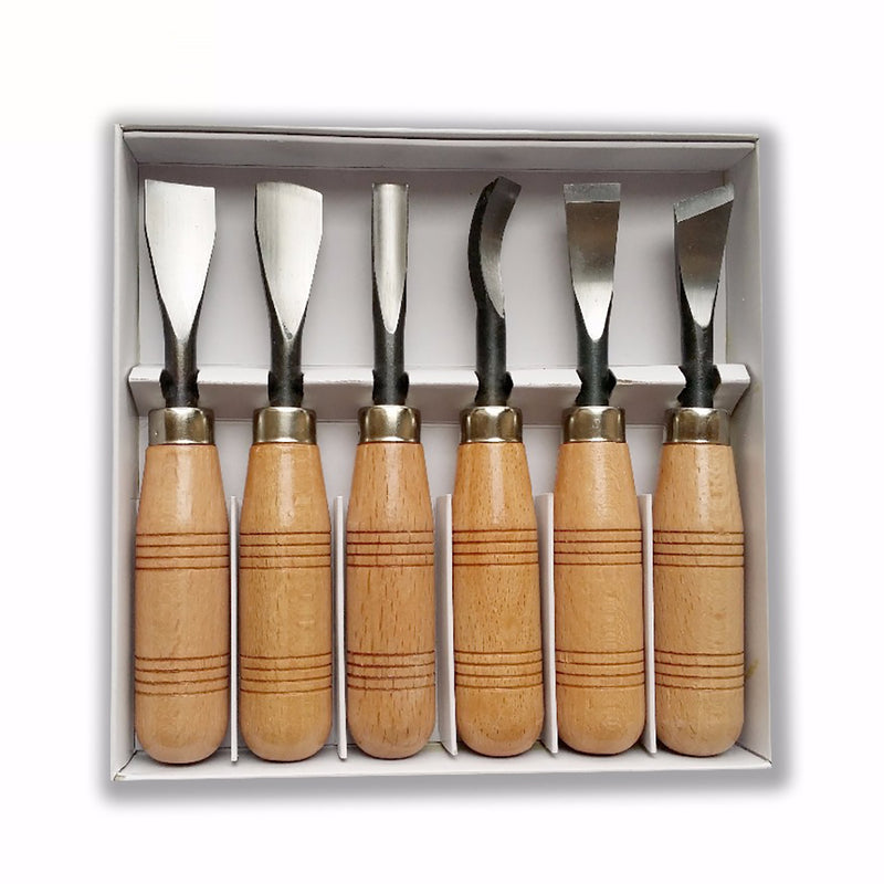 6pcs Professional Wood Carving Tools Kit Woodworking Craft Chisel Hand