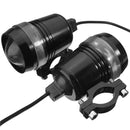 2pcs 12V 30W Motorcycle U3 LED Angel Eye Driving Fog Spot White Headlight Hi/Lo