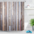 40X60cm Bathroom Shower Curtain Modern Rustic Wood Wall Waterproof Bathroom Liner Shower Curtain