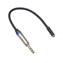 REXLIS 6.35mm Stereo Plug Male to 3.5mm Stereo Jack Female Socket Headphone Extension Cable Audio Cable 0.3M