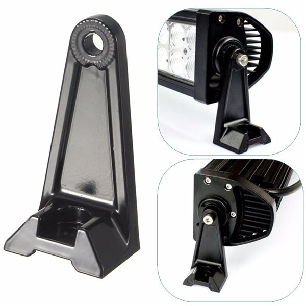LED Work Light Bar SidE-mounts Brackets Double Row Aluminum Alloy Universal