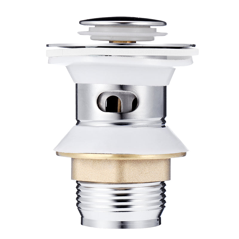 Chrome Click Clack Slotted Sprung Pop Up Push Button Sink Basin Waste Faucet