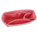 2Pcs Felt Insert Organizer Bag Handbag Holder Multi Pocket Purse Cosmetic Zipper