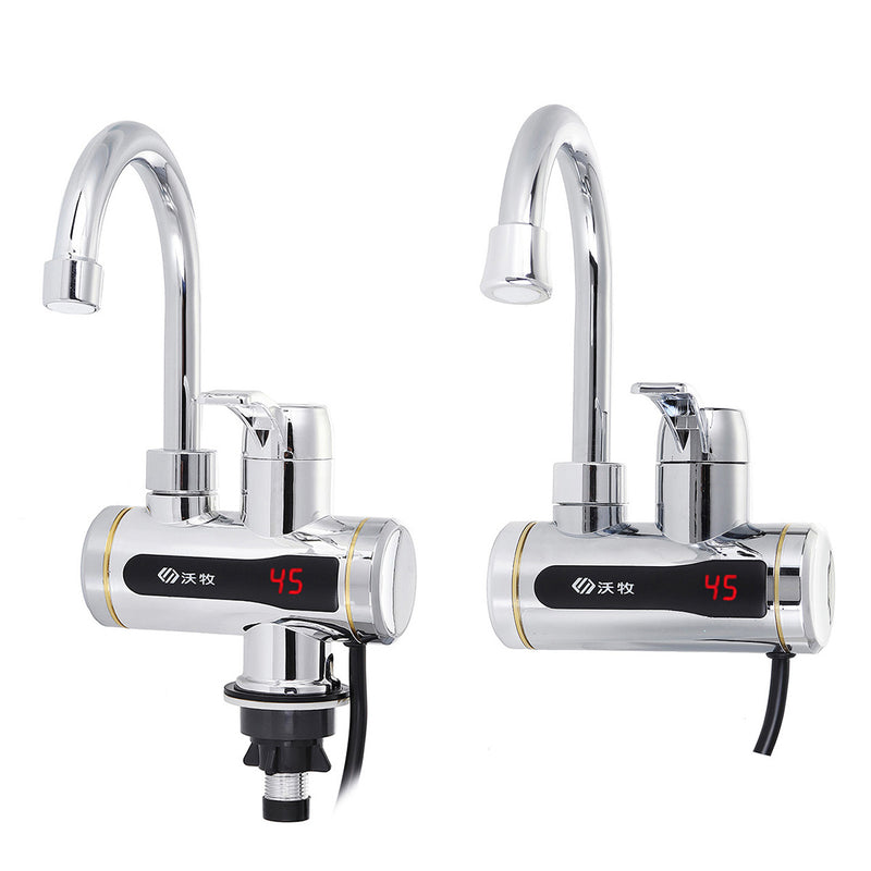 220V 3000W IPX4 Electric Faucet Tap Hot Water Heater Instant Kitchen Side/Under Faucet