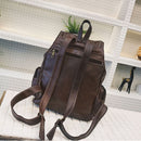 PU Leather Backpack Travel Camping Drawstring Bag School Bag Shoulder Pack Handbag