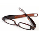 Magnetic Therapy 360 Degree Rotation LED Reading Glasses Folding Presbyopic Repairing Eye Wear