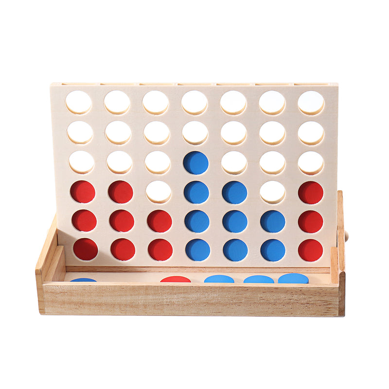 Connect Four 4 In A Row Indoor Family Party Game Rubber Wooden Toys Kids Educational Toys Gift