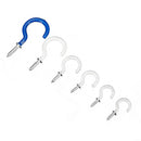 Question Mark Hooks Plastic Coated No Scratch Cup Holder Self Tapping Screw Round End Hook Towel Utensils Clothes Hangers DIY Kitchen Bathroom Racks