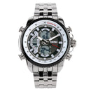 SKMEI 0993 Stainless Steel Waterproof Noctilucent Dual Digital Watch Luxury Business Style Men Wrist Watch
