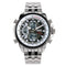 SKMEI 0993 Stainless Steel Waterproof Noctilucent Dual Digital Watch Luxury Business Style Men Wrist Watch