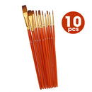 10Pcs Paint Brushes Nylon Hair Brushes for Acrylic Watercolor Painting Artist Professional Painting Kits Drawing Pen