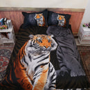 Bed Quilt Doona Duvet Cover Set Bedding Sets Black Polyester Tiger