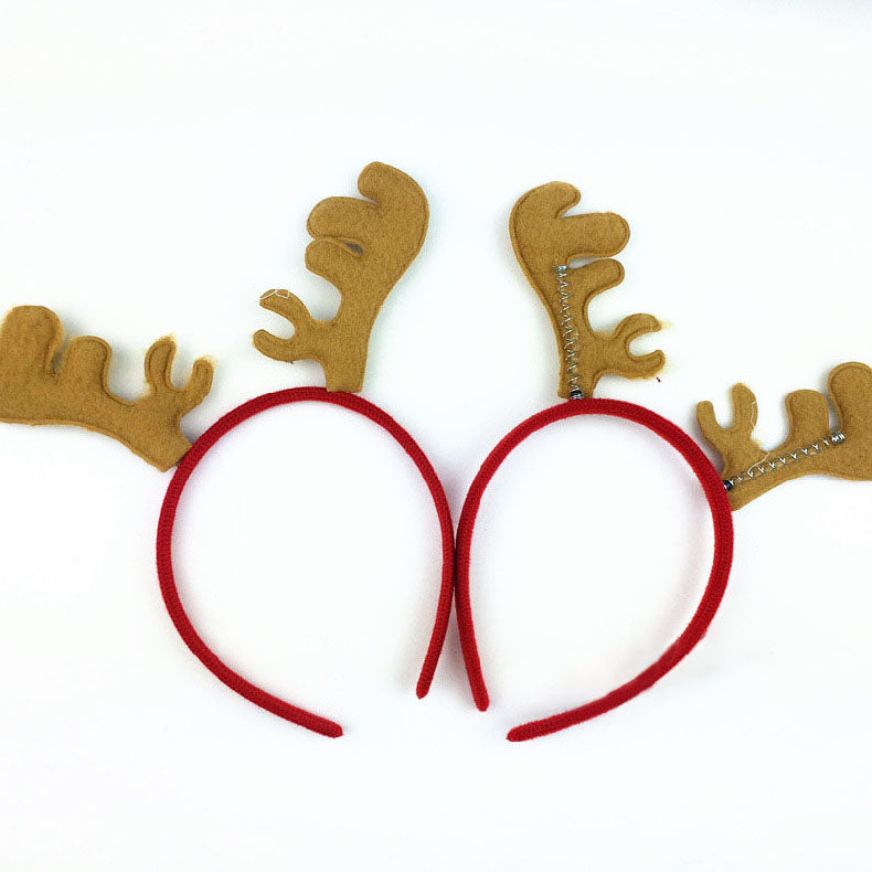 Christmas Headband Antlers Ear Hair Hoop Christmas Party Hair Accessories Deer Hair Buckle Decorati