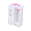 Kids Chlid Miniature Wardrobe DIY Doll House Bedroom Furniture Clothes Hangers Storage Toys