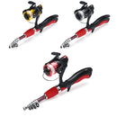 Carbon Fiber Telescopic Fishing Rod & Spinning Reel Combo Kit with Fishing Line