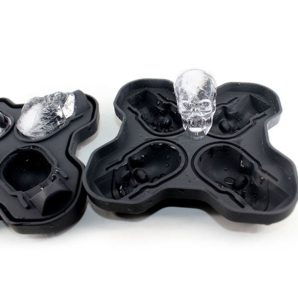 Honana 4 Grid Skull Silicone Ice Mold Trays For Jelly Candy Chocolate Mold 3D Skull Ice Mold