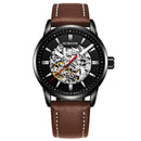 OCHSTIN 62001 Automatic Mechanical Watches Luminous Display Leather Strap Clock Men Wrist Watch