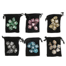 42Pcs Polyhedral Dice Set D20 D12 D10 D8 D6 D4 Games With Bag Velvet Pouches