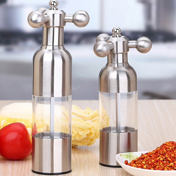 Stainless Steel Handheld Faucet Pepper Salt Mill Grinder Spice Mill Muller Cooking Tool