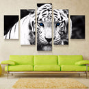 5Pcs/Set Modern Art Oil Canvas Painting Print Tiger Wallpaper Wall Sticker Home Decorations