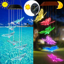 Solar LED Hanging Light Butterfly Wind Chimes Home Garden Outdoor Lamp Decorations