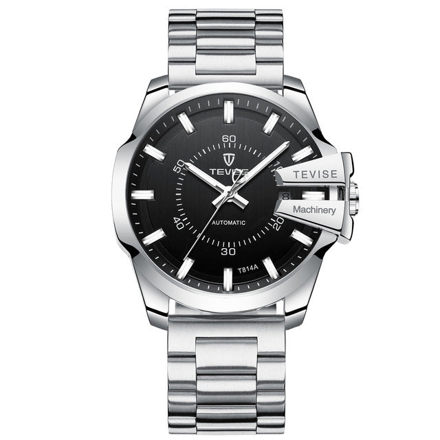 TEVISE T814 Luminous Display Business Style Men Watch Full Steel Automatic Mechanical Watch