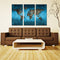 Miico Hand Painted Three Combination Decorative Paintings Continental Map Wall Art For Home Decoration
