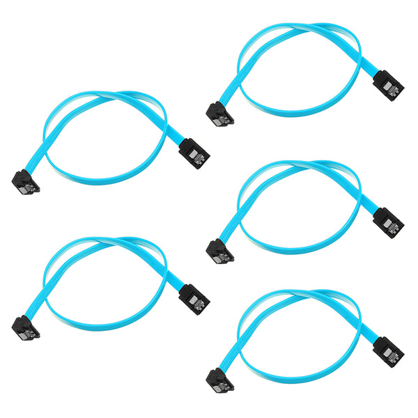 5 x 18" SATA 3.0 Cable SATA3 III 6GB/s Right Angle 90 Degree HDD Hard Drive Converter Cable