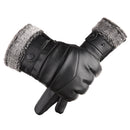 Thermal Leather Ski Gloves Man Woman Winter Warm Touch Screen Anti-slip Mitten