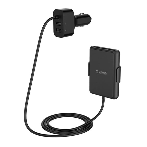 ORICO 52W 5 Port QC3.0 Car Charger with Extension Cord USB Quick Charger For iPhone 7 Samsung Xiaomi