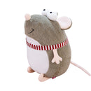 Cute Fat Grey Big Eyes Rat Pillow Stuffed Animal Plush Toy for Kids Birthday Gift